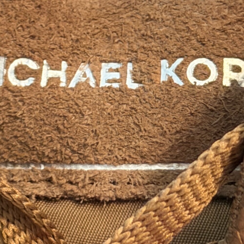 Michael Kors Women's Aurora Lace-Up Sneakers in Driftwood - Size 9-Like New - Picture 10 of 11